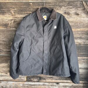 Vintage Carhartt Detroit-Style Jacket • Black • Quilted Lined • XL Regular